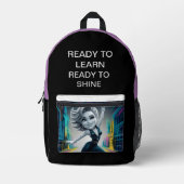 Zurück zur Schule Druckausschnitt Rucksack (Vorderseite)