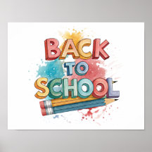 Zurück zur Schule Druckbares Poster Schild