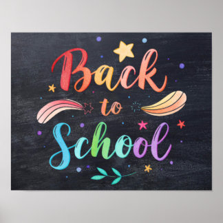 Zurück zur Schule Druckbares Poster Schild