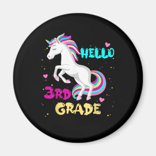 Zurück zur Schule Einhorn Hallo Kind Erster Tag de Magnet