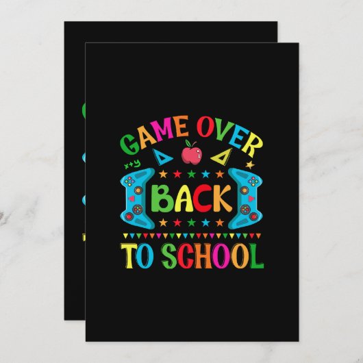 Zurück zur Schule Einladung (Vorne/Hinten)