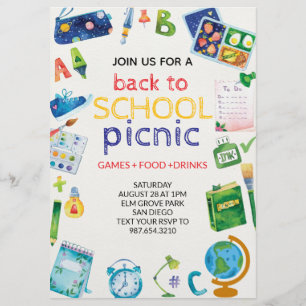 Zurück zur Schule - Einladung des Picnic-Flyers Flyer