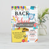 Zurück zur Schule Ende des Party Einladung (Stehend Vorderseite)