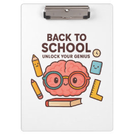 Zurück zur Schule - Entsperren Sie Ihr Genie Klemmbrett