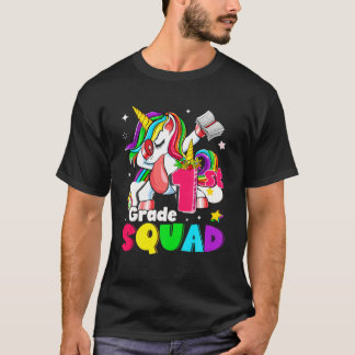 Zurück zur Schule Erste Klasse 1St Grad Unicorn Da T-Shirt