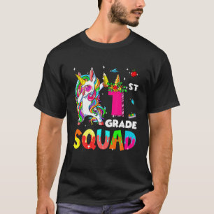 Zurück zur Schule Erste Klasse 1St Grad Unicorn Da T-Shirt