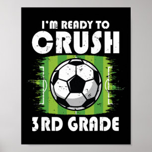 Zurück zur Schule Erster Tag der 3. Klasse Fußball Poster
