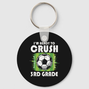 Zurück zur Schule Erster Tag der 3. Klasse Fußball Schlüsselanhänger