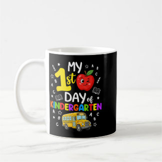 Zurück zur Schule Erster Tag im Kindergarten Mädch Kaffeetasse