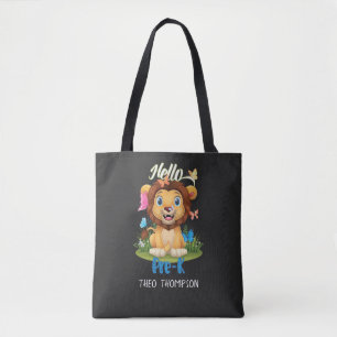 Zurück zur Schule Erster Tag von Pre-K Lion & Butt Tasche