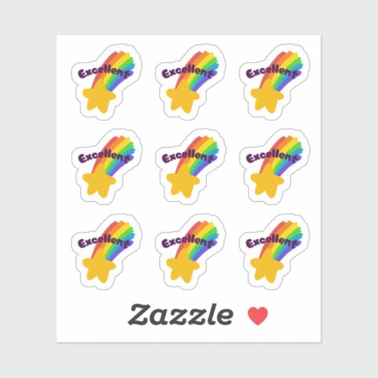 Zurück zur Schule "Exzellente" Aufkleber (Blatt)
