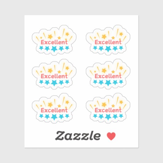 Zurück zur Schule "Exzellente" Aufkleber (Blatt)