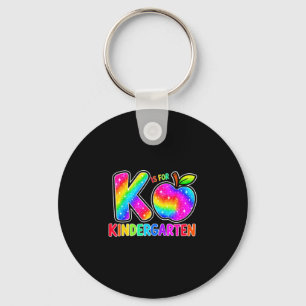Zurück zur Schule f ist für Kindergarten Regenboge Schlüsselanhänger