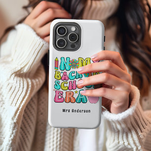 Zurück zur Schule farbenfrohe Retrolehrerin Case-Mate iPhone 14 Pro Max Hülle