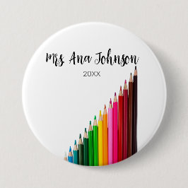 Zurück zur Schule Farbstifte fügen Namen Klasse Ja Button