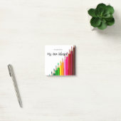 Zurück zur Schule Farbstifte fügen Namen Klasse Ja Post-it Klebezettel (Büro)