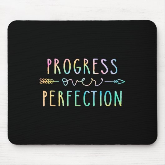 Zurück zur Schule - Fortschritt über Perfektionier Mousepad (Vorne)