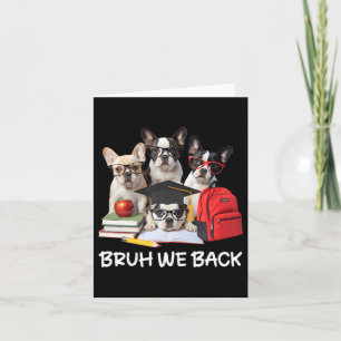 Zurück zur Schule Französische Bulldogge Pupdogs Karte