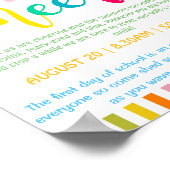 zurück zur Schule Frühstück Tränen und Beifall Poster (Ecke)