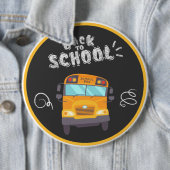 "Zurück zur Schule" Fun Chalkboard & School Bus Button (Beispiel)