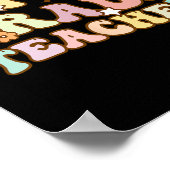 Zurück zur Schule Fünfte Klasse Lehrer farbige Kin Poster (Ecke)