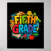 Zurück zur Schule Fünfte Klasse Team glücklich ers Poster (Vorne)