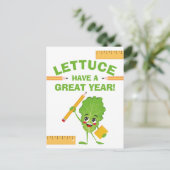 Zurück zur Schule Funny Food Pub haben ein gutes J Postkarte (Stehend Vorderseite)