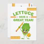 Zurück zur Schule Funny Food Pub haben ein gutes J Postkarte (Vorne/Hinten)