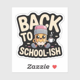 Zurück zur Schule Funny Kawaii Stift Aufkleber