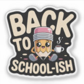 Zurück zur Schule Funny Kawaii Stift Aufkleber (Vorderseite)