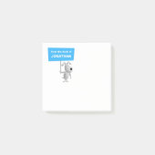 Zurück zur Schule Funny Niedlicher Cartoon Welpe H Post-it Klebezettel (Vorderseite)