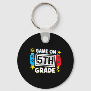 Zurück zur Schule Game On 5. Klasse Lustiger Gamer Schlüsselanhänger