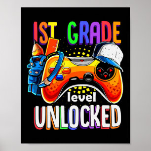 Zurück zur Schule Gamepad 1. Stufe Unloc Poster