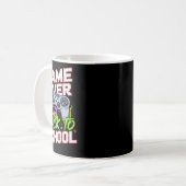 Zurück zur Schule Gamer Controller Cool Lustiger V Kaffeetasse (Vorderseite Links)