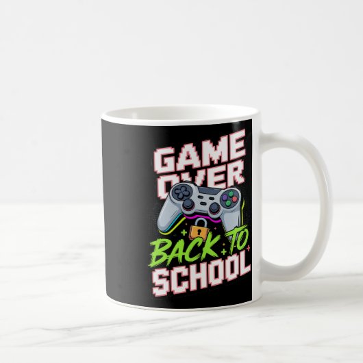 Zurück zur Schule Gamer Controller Cool Lustiger V Kaffeetasse (Rechts)