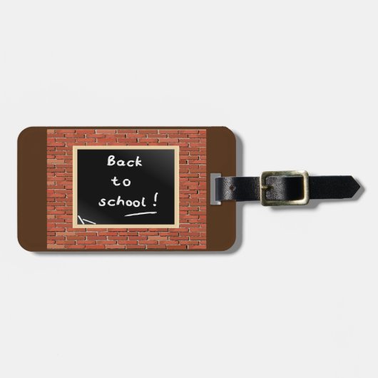 Zurück zur Schule Gepäckanhänger (Vorderseite horizontal)