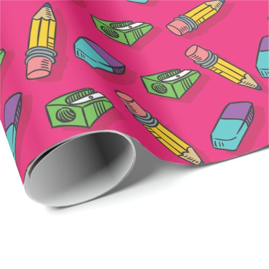 zurück zur Schule | Geschenk des Lehrers Geschenkpapier (Rolleneckpunkt)