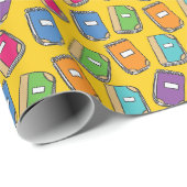 zurück zur Schule | Geschenk des Lehrers Geschenkpapier (Rolleneckpunkt)