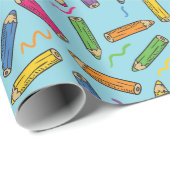 zurück zur Schule | Geschenk des Lehrers Geschenkpapier (Rolleneckpunkt)