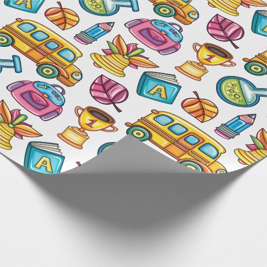 Zurück zur Schule Geschenkpapier (Ecke)