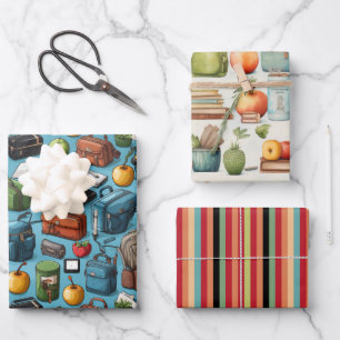 Zurück zur Schule Geschenkpapier Set