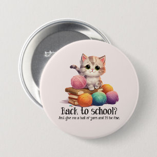 Zurück zur Schule? Gib mir nur Yarn Button