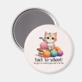 Zurück zur Schule? Gib mir nur Yarn Magnet (Vorderseite/Rückseite)