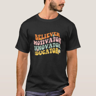 Zurück zur Schule Gläubiger Motivator Innovator Er T-Shirt