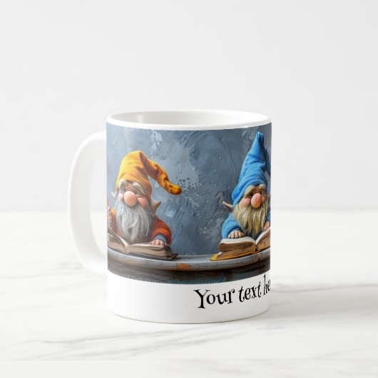 Zurück zur Schule Gnomes Kaffeetasse (Vorderseite Links)