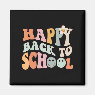 Zurück zur Schule Gnoovy Retro Vintag erster Tag s Magnet