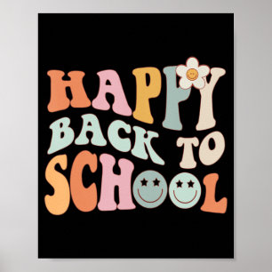 Zurück zur Schule Gnoovy Retro Vintag erster Tag s Poster