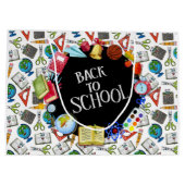 Zurück zur Schule Große Geschenktüte (Rückseite)