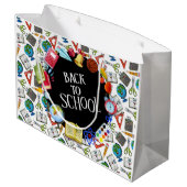 Zurück zur Schule Große Geschenktüte (Rückseite Schrägansicht)