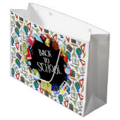 Zurück zur Schule Große Geschenktüte (Vorderseite Schrägansicht)